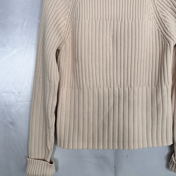 GAP Beige Ribbed Zip Up Sweater Size XL - Picture 9 of 15